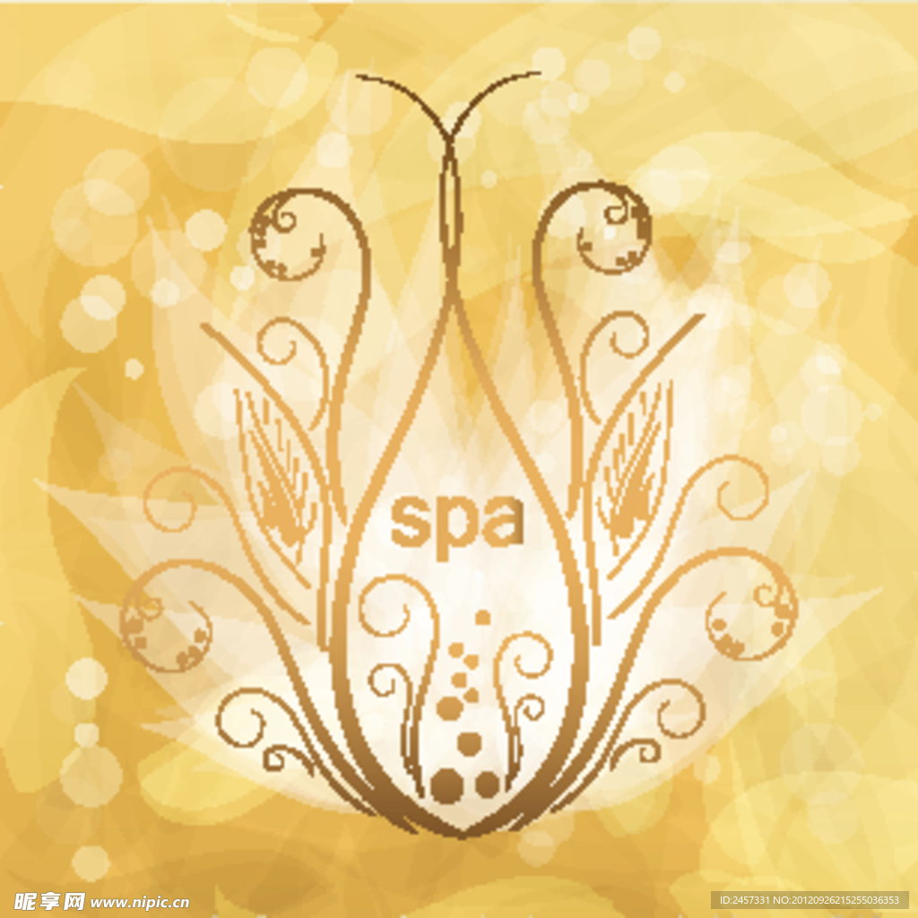 美容spa梦幻古典花纹