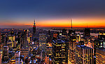 城市 夜景 夕阳