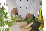厨师切菜 切蔬菜