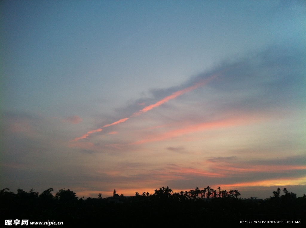 晚霞的天空