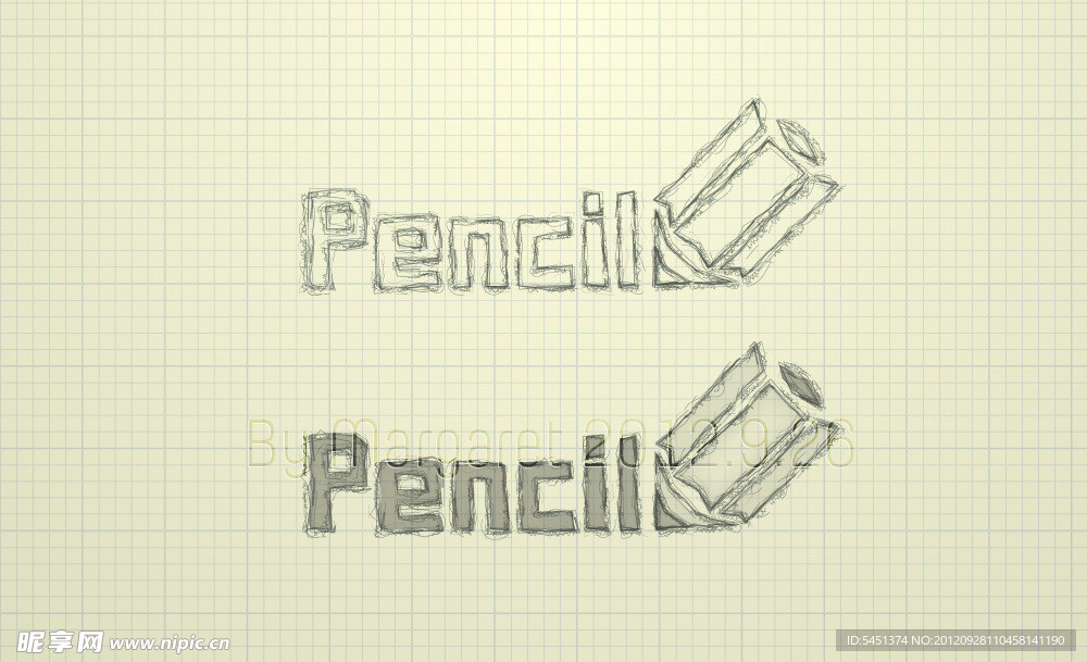 铅笔素描Logo设计