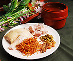 中西餐美食养生虫草花瑶柱石斛红参炖鸡汤