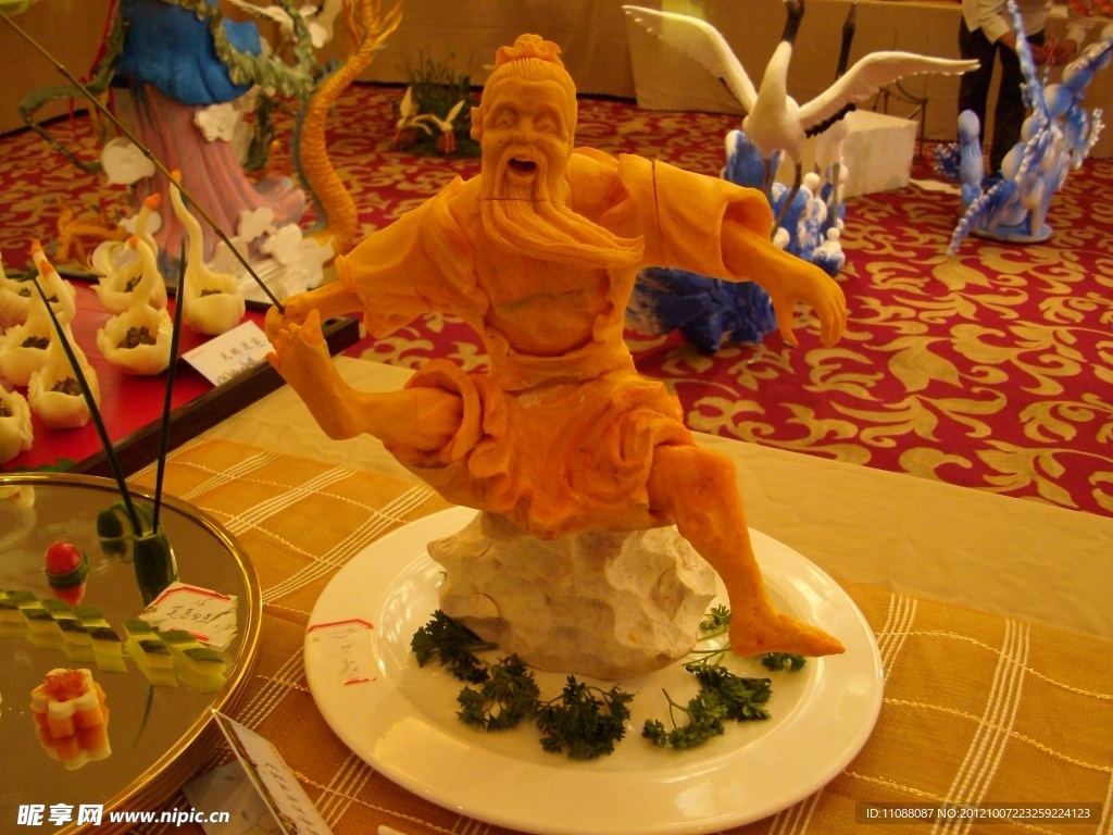 简单食材雕刻,萝卜雕刻图片,简单的食品雕刻_大山谷图库