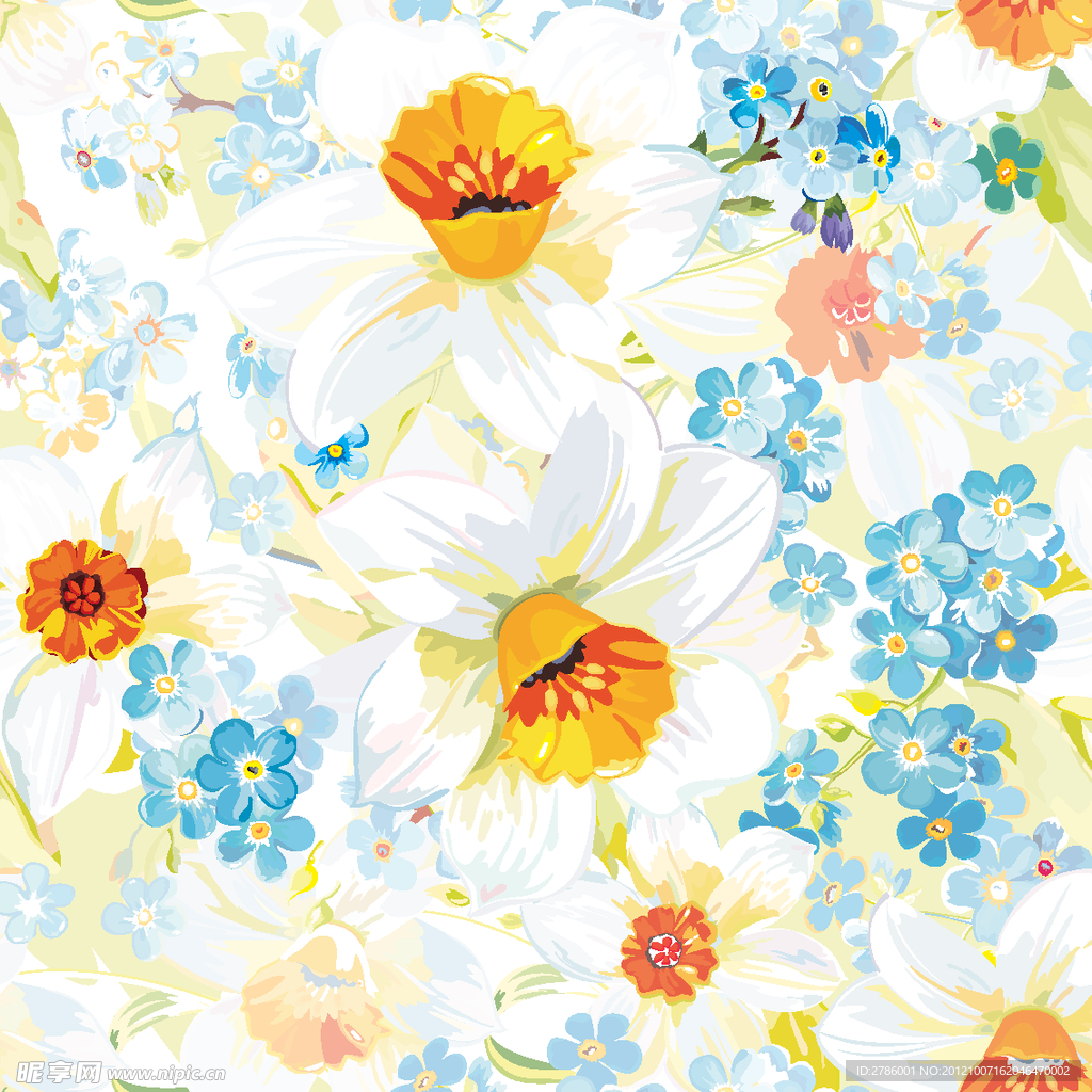 时尚梦幻花纹底纹花朵