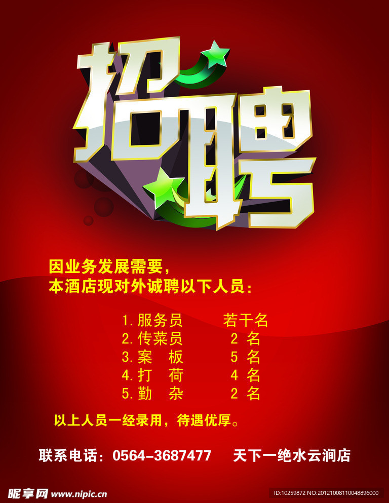 酒店招聘广告