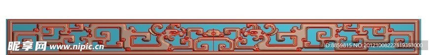 精雕图 中堂花几牙长