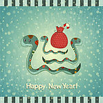 2013年蛇年 艺术字 贺卡