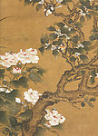 芙蓉桂鹭图轴局部
