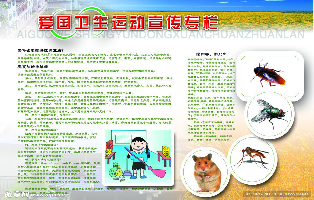 爱国卫生展板