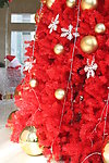 圣诞布置 红色圣诞树