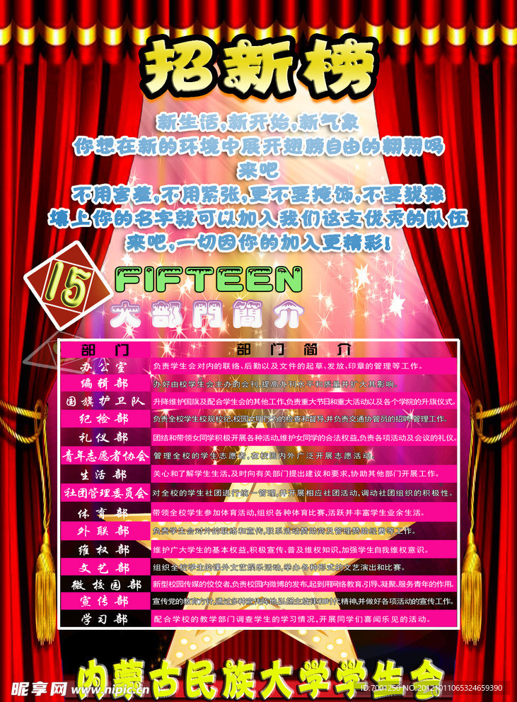 校学生会招新榜
