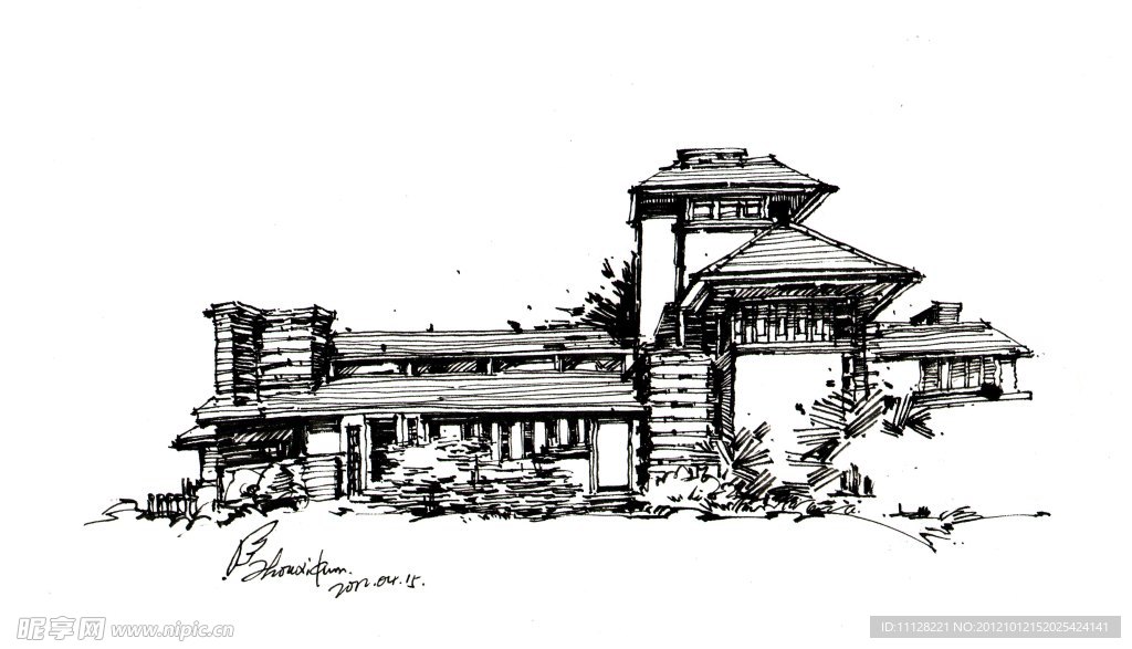 建筑手绘