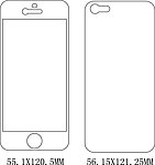 iphone5手机保护膜刀模图