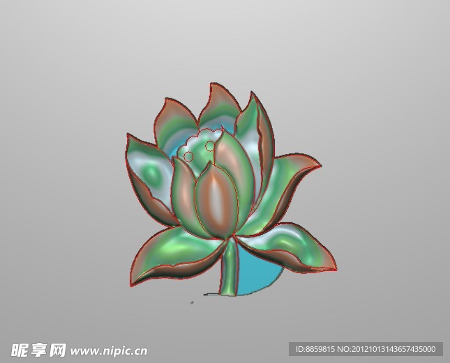 大荷花 精雕图 jdp