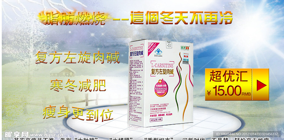 复方左旋肉碱促销网页海报
