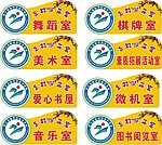 乡村少年宫各功能室门牌