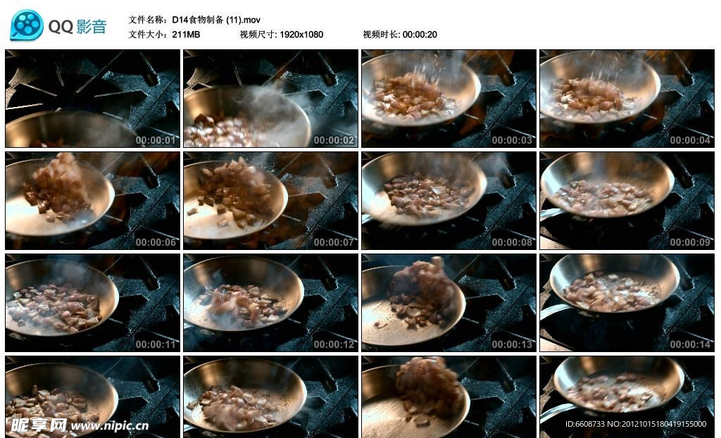 做饭炒菜高清实拍视频素材
