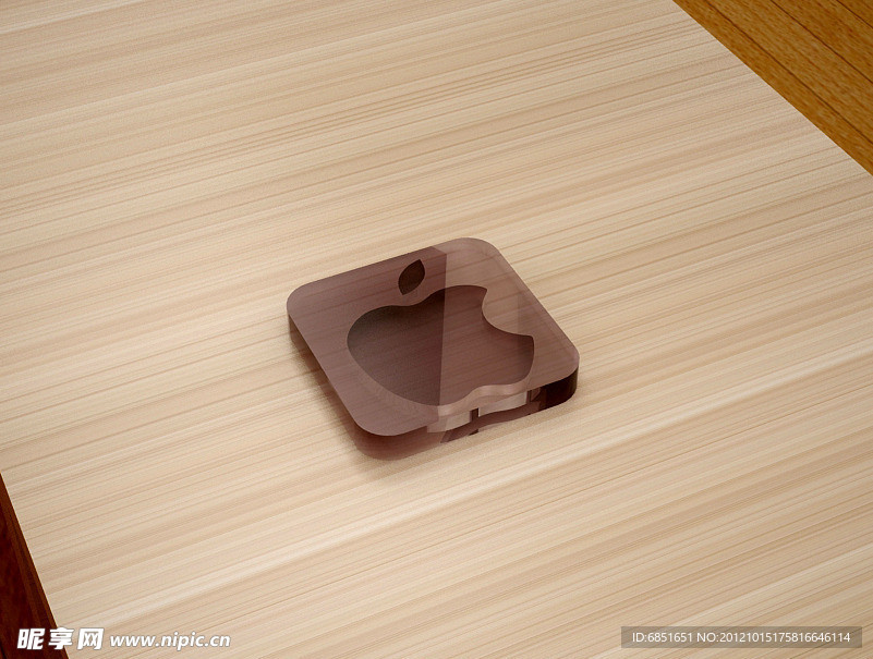 3D苹果亚克力烟灰缸模型