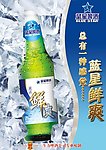 蓝星啤酒海报