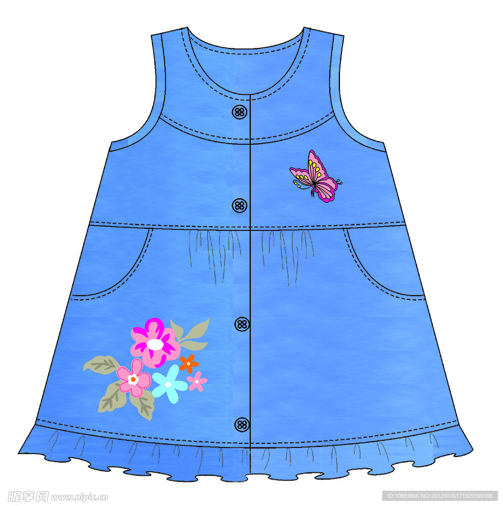 服装印绣花图