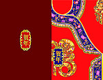 蛇年宫廷服装贺卡