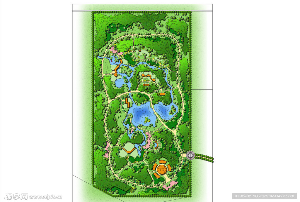 园林景观设计彩平图psd分层素材