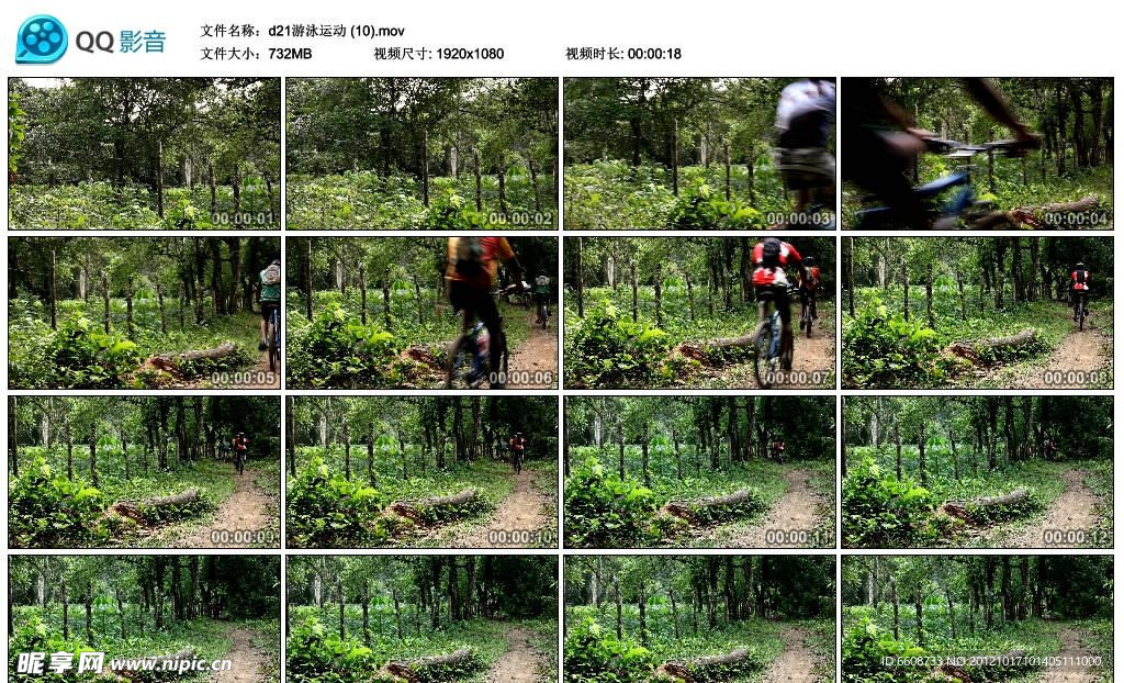 越野自行车高清实拍视频素材