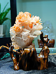 花开富贵 水晶俏色雕刻件