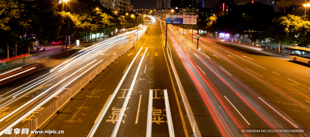 城市夜景车速