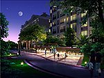 小区夜景效果图