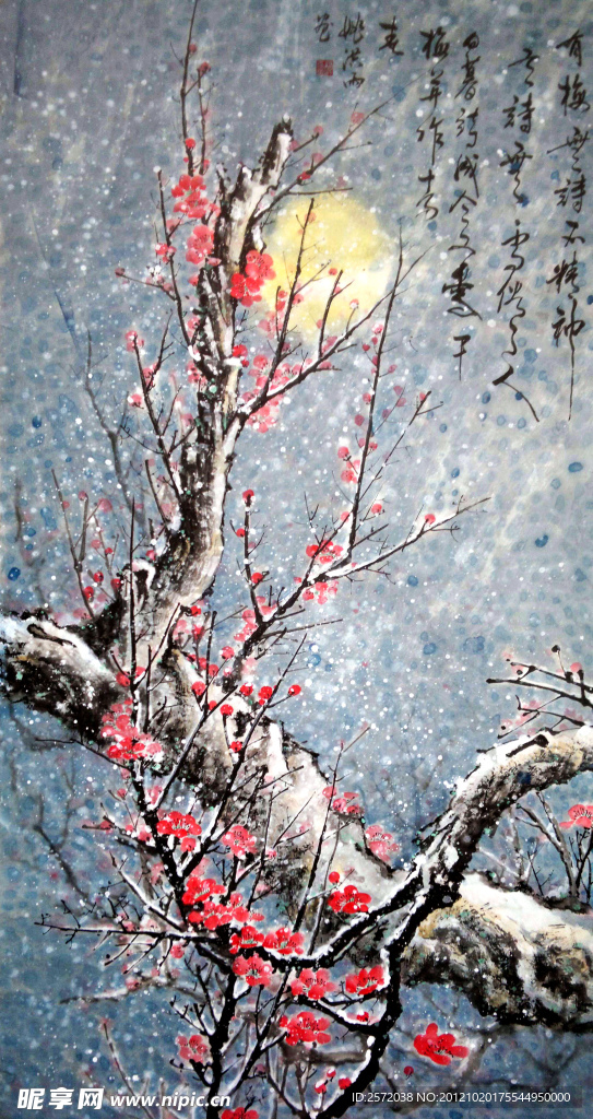 独有寒梅驱风雪