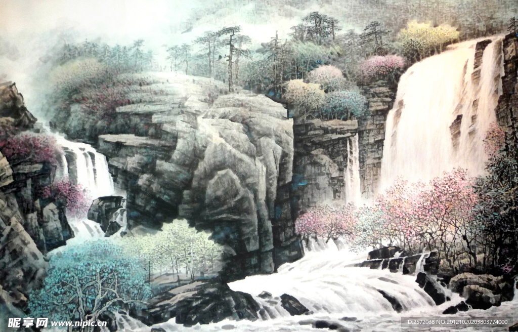 山瀑图