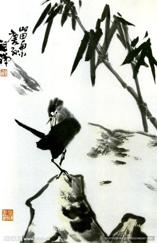 竹子小鸟