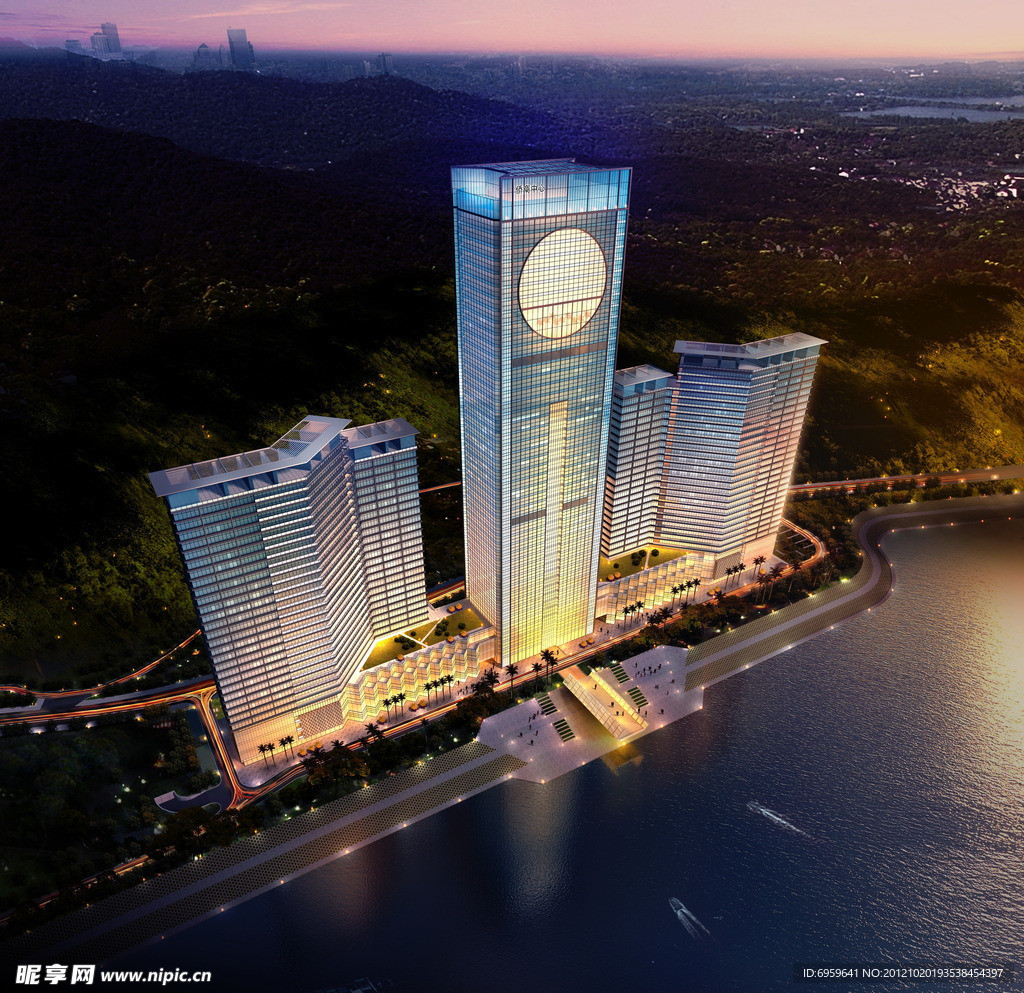 商业中心建筑效果图