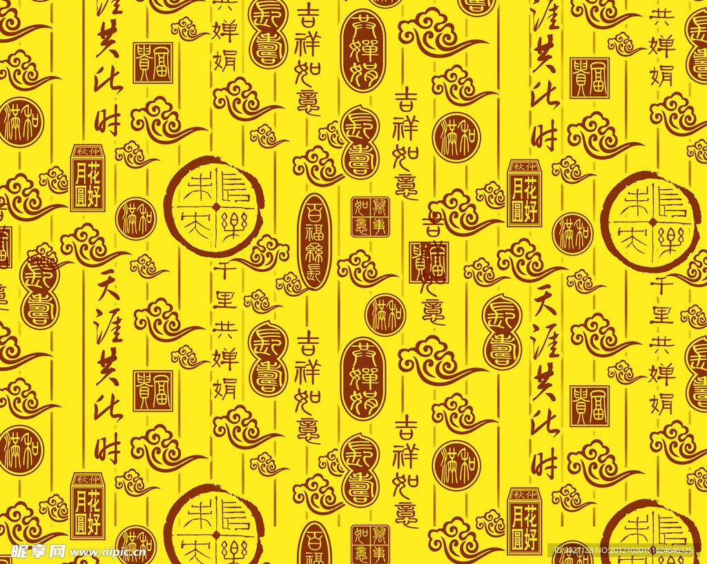 古典印章背景