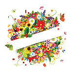 梦幻花纹花朵 蝴蝶