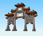 大牌坊3D模型