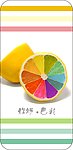 保护套 清爽 创意水果 色彩鲜艳 矢量图