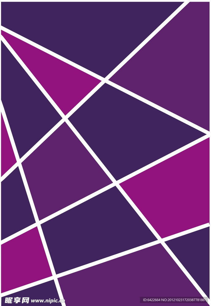 经典矢量大方格调 不规则 几何图形 紫色相近色