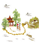 两个少女在聊天