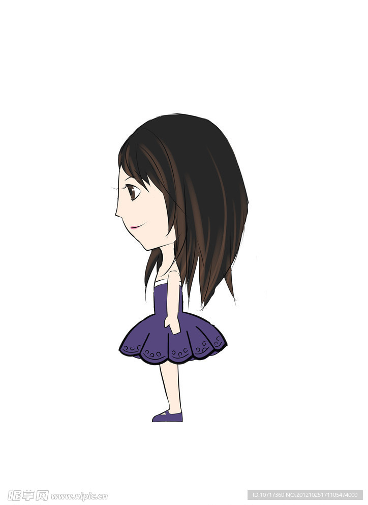 女孩侧面