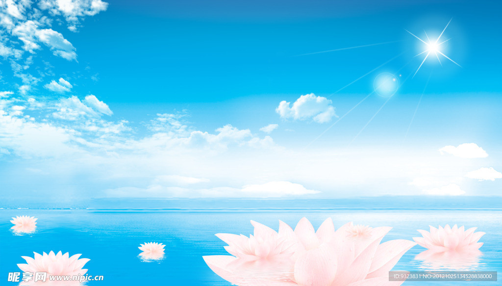湖水波光 风景
