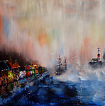 油画 海港