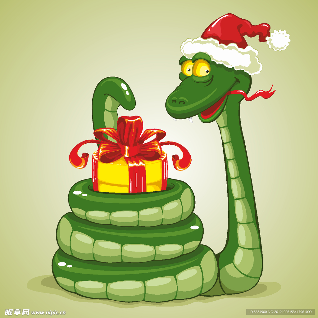 圣诞节卡通蛇