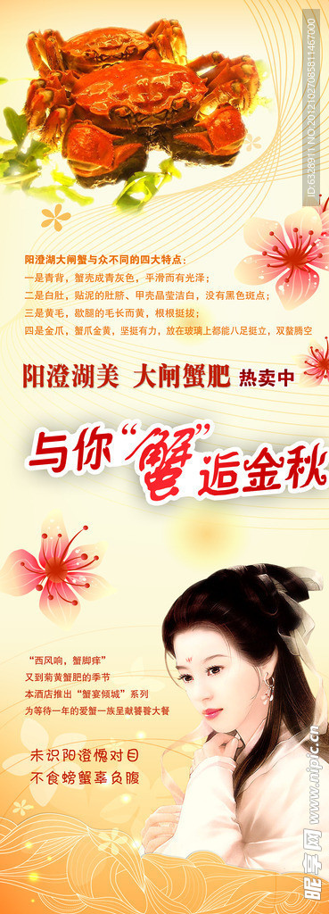 大闸蟹易拉宝