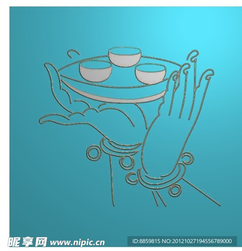 精雕图 茶 托盘 jdp