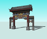 牌坊3d模型