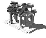 门亭3D模型