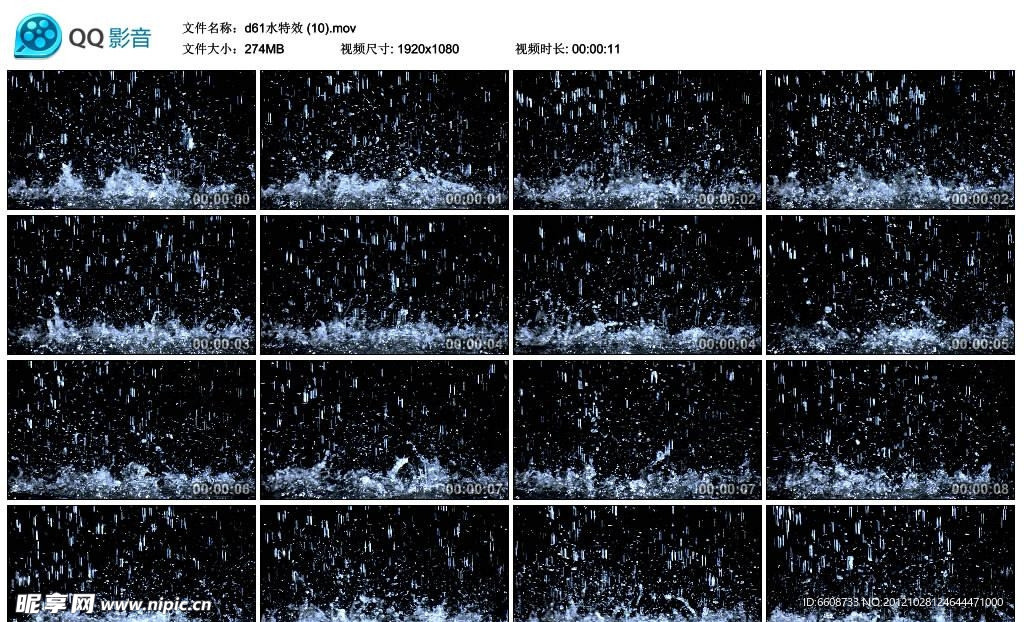 下雨滴水高清实拍视频素材