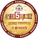 金色家具地贴